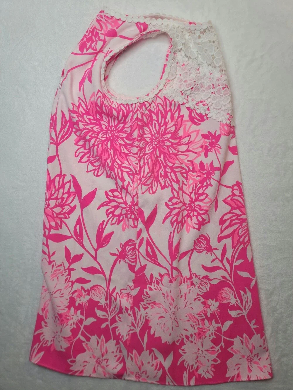 Lilly Pulitzer Nala Soft Shift Sleeveless Dress Sz 00 Resort White Caliente Pink